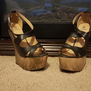 Open Toe Platform Wedge